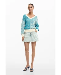 Desigual Women's Two-tone knitted sweater