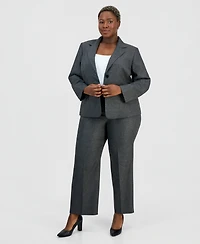 Le Suit Plus Four-Pocket Jacket & Fly-Front Wide-Leg Pants