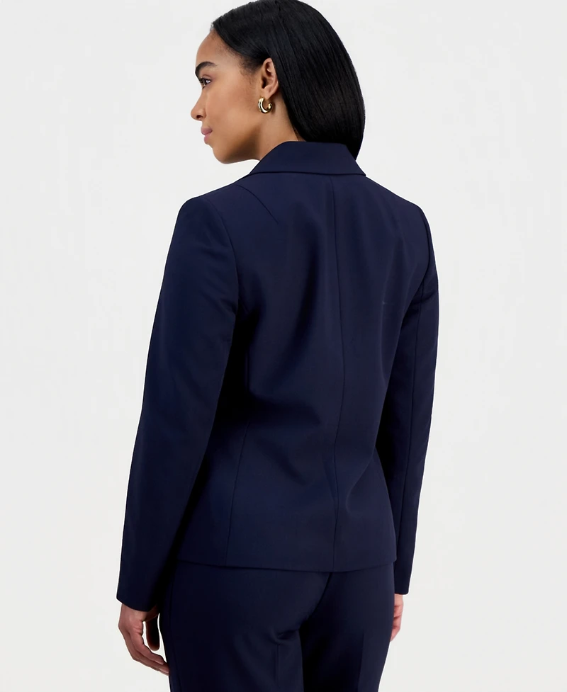 Le Suit Women's Four-Pocket Jacket & Fly-Front Wide-Leg Pants