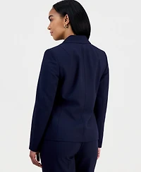 Le Suit Women's Four-Pocket Jacket & Fly-Front Wide-Leg Pants