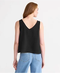 Lands' End Women's Creaseless Vneck Sleeveless Top