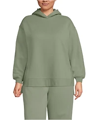 Lands' End Plus Long Sleeve Serious Sweats Hooded Tunic Sweatshirt