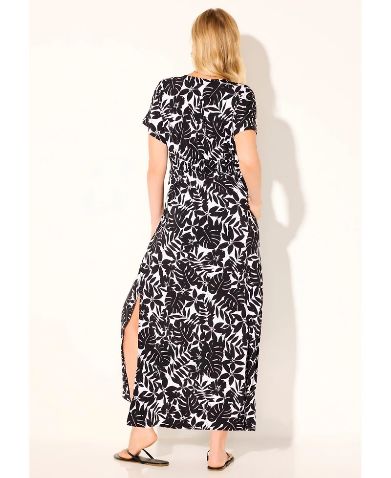 Swimsuits for All Women's Pack and Go Wrinkle-Resistant Maxi Cover Up Dress