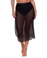 S3 Apparel Women's Side Slit Crochet Swimsuit Coverup Skirt