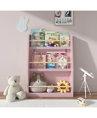 Jujabu 3-Tier Kids Book Rack Bedroom Playroom Classroom Organizer