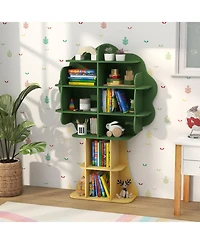 Sugift Kids Bookcase Toy Storage Organizer with Open Shelves