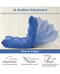 Gouun 14-Position Adjustable Cushioned Floor Chair with Steel Frame