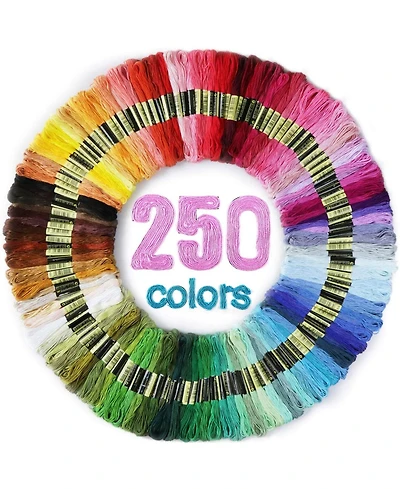 Gnuadz 250 colors Embroidery Thread Floss Friendship Bracelet String Cross Stitch Cotton Yarn Sewing Crochet Craft Supplies