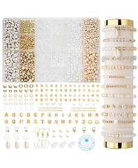 Gnuadz 335pcs, Stone Beads Kit Irregular Diy Craft Bracelet Necklace Earrings Transparent