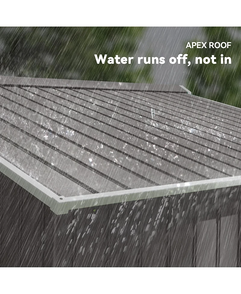 Outsunny 9' x 6' Storage Shed Garden Tool House w/ Vents Doors