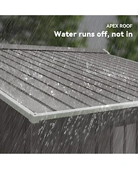 Outsunny 9' x 6' Storage Shed Garden Tool House w/ Vents Doors