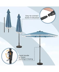 Sugift 9 ft Patio Umbrella with Sun Protective Canopy