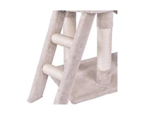 Zeus and Ruta 56 Inch Cat Play Tree with Condo Scratching Posts and Ladder for Indoor Cats