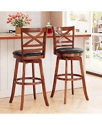 Gouun 29 in Swivel Bar Height Stools Set of 2