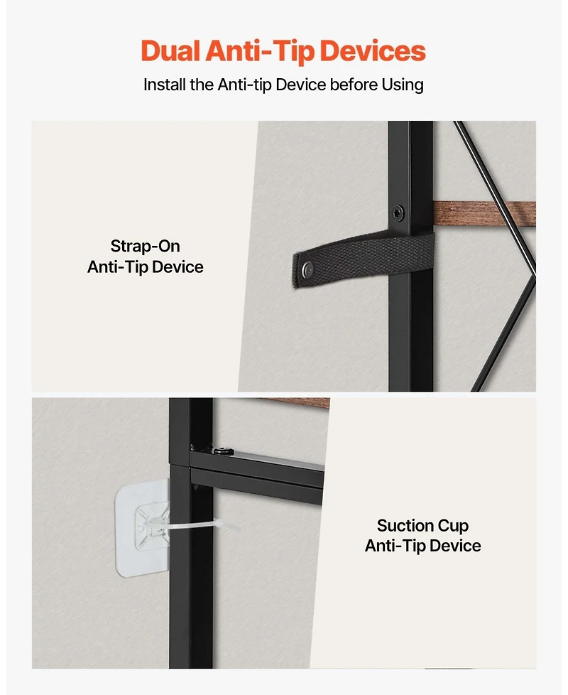 Sugift 7-Tier Corner Bookshelf, 79" Tall, Metal Frame and Wooden Shelves, Industrial