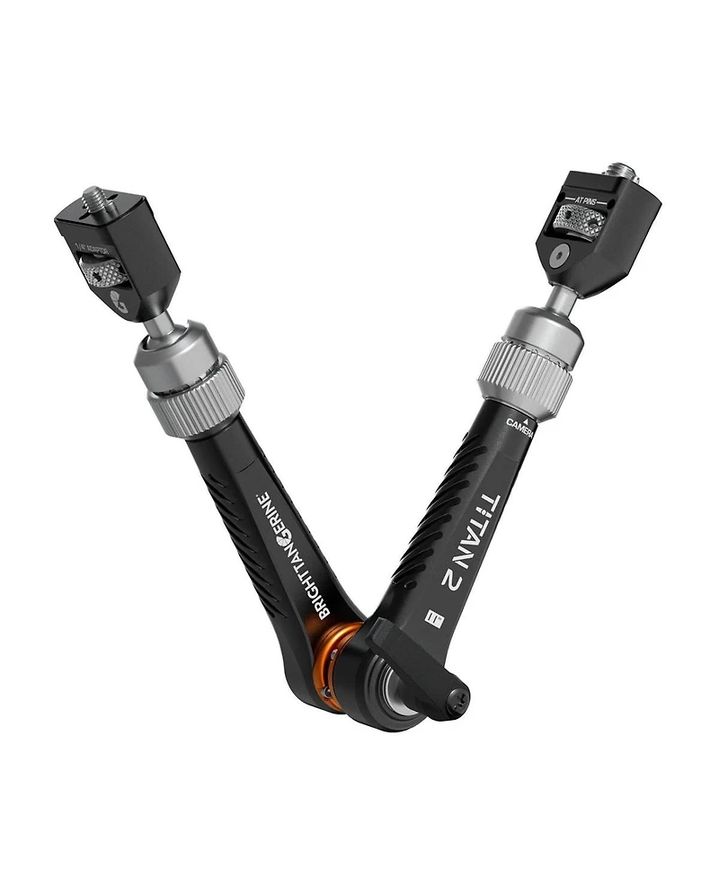 Bright Tangerine Titan Arm 2 with 1/4"-20 and 3/8"-16 Anti-Twist Adapter, London Fog