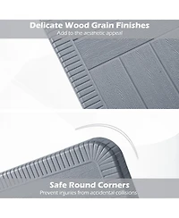 Sugift Square Outdoor Picnic Table Bench Set for Four to Eight People