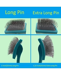 Aronkl Dog Slicker Brush Extra Long Pins Grooming Shedding Tangles Loose Hair for Medium Long Hair Dogs Cats