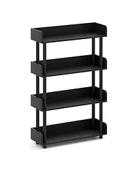 Slickblue 4 Tier Open Bookcase Industrial Shelf with Anti Tip Hardware