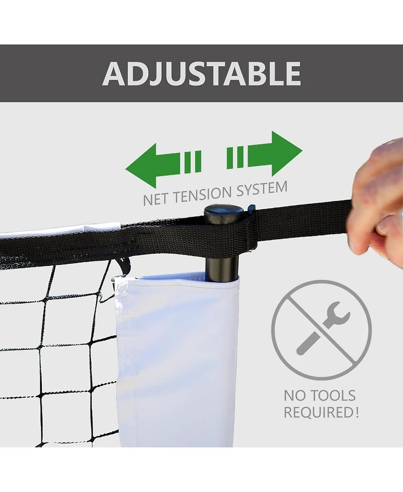 Zeny Portable Pickleball Net Set System with Metal Frame and 22FT Regulation Size Pickball Net with Carry Bag
