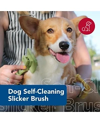 Aronkl Self-Cleaning Slicker Dog Brush Deshedding Gentle for Short Long Hair