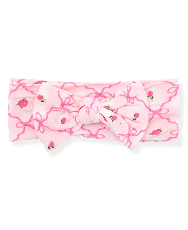 Max & Olivia Baby Girls' Long-Sleeve Footed Coverall and Headband, 2-Piece Set