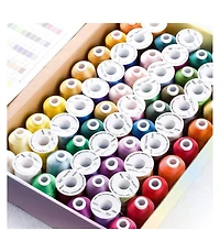 Gnuadz Polyester Embroidery Thread Kit 63 Colors for Brother Babylock Janome Singer Pfaff Husqvarna Bernina Sewing Machines