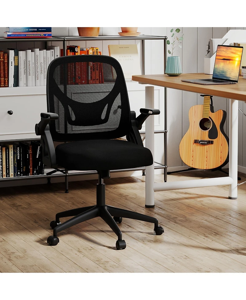 Slickblue Computer Chair Ergonomic Lumbar Support Flip Up Arms