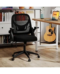 Slickblue Computer Chair Ergonomic Lumbar Support Flip Up Arms