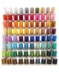 Gnuadz Polyester Embroidery Thread Kit 80 Spools 500m Machine Sewing Compatible Janome