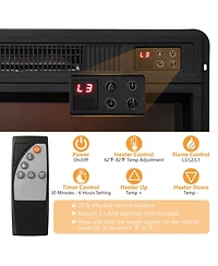 Gouun 58 in Electric Fireplace Tv Stand with Side Cabinets for TVs up to 65