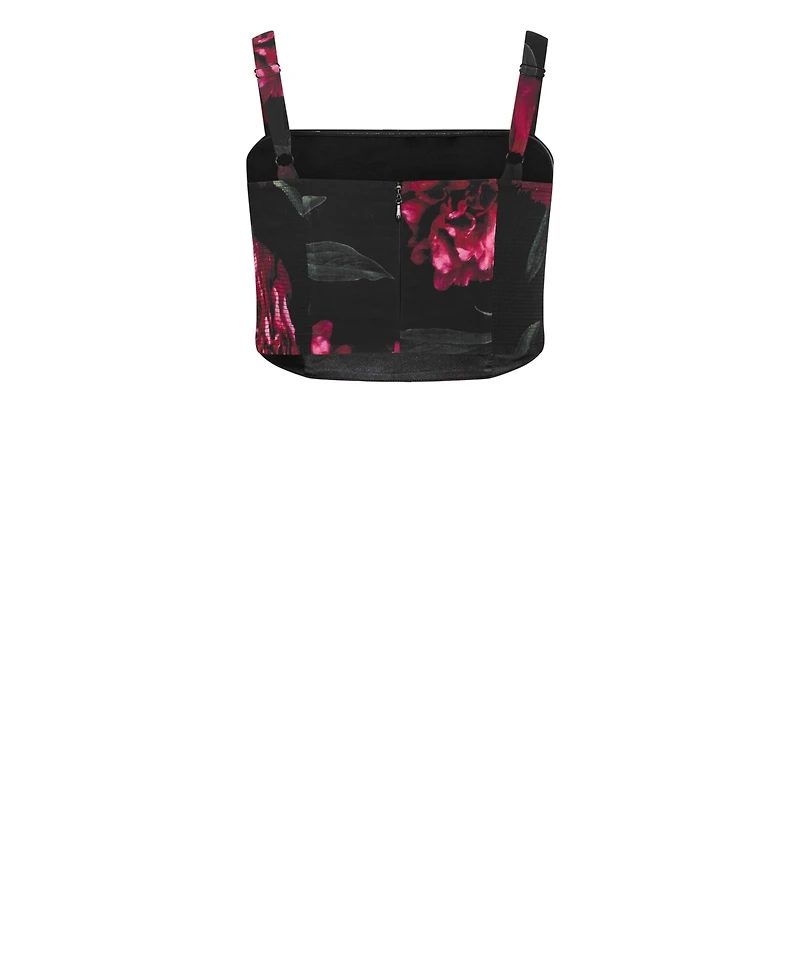 City Chic Women's Bianka Bloom Print Crop Top