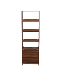 Rainsken Tall Nightstand with Bookshelf