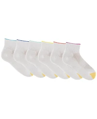 Gold Toe Women's Sport Half Cushion Quarter Socks, 6-Pack