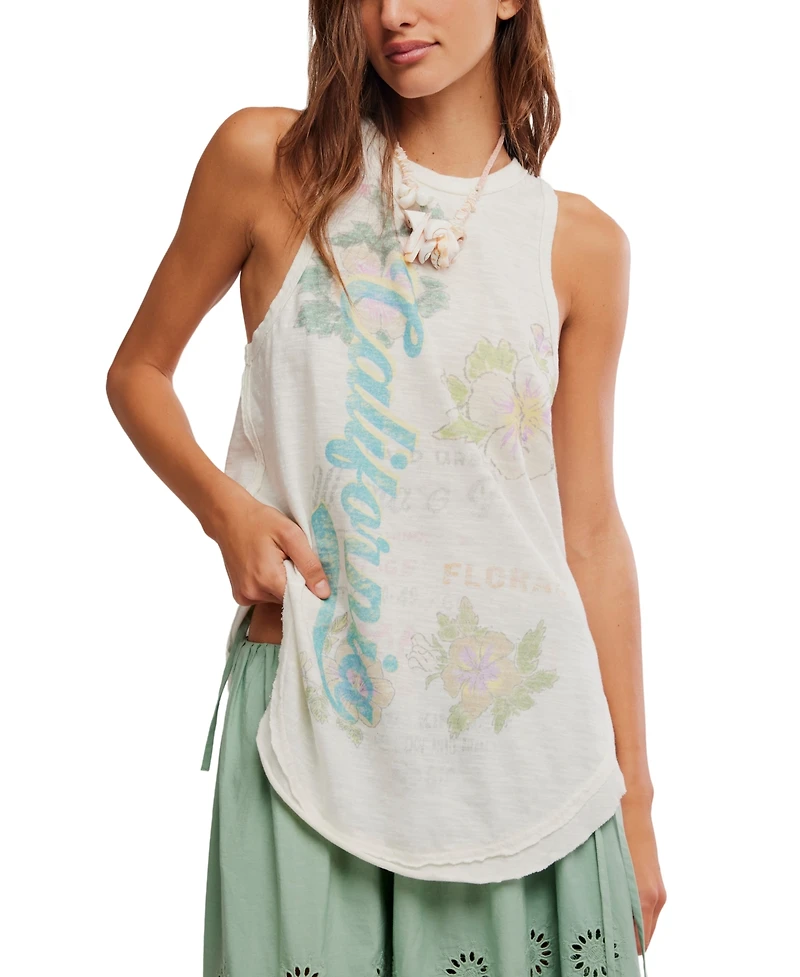 Free People Women's Rosie Graphic Crewneck Cotton T-Shirt