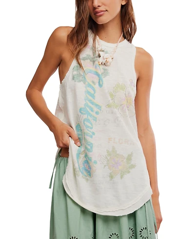 Free People Women's Rosie Graphic Crewneck Cotton T-Shirt