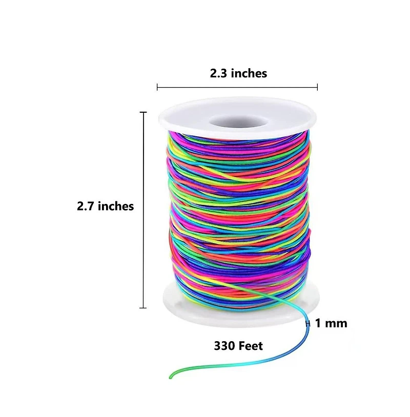 Gnuadz 330 Feet Elastic String Bracelets Necklaces Beading Crafts Cord