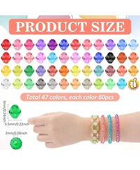 Gnuadz 3760pcs Crystal Beads For Bracelets Diy Crafts Jewelry Making Kit