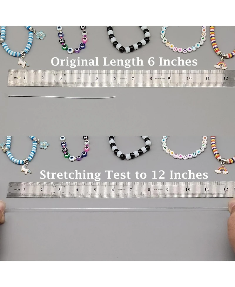 Gnuadz Stretchy String Elastic Cord for Bracelets Necklaces Beading 2 Rolls