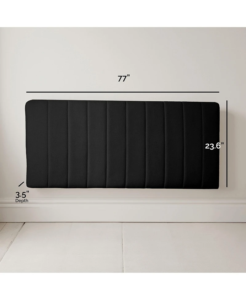 Wall Mounted Easy Assemble Channel Stitched Floating Headboard