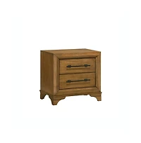 New Classic Furniture Talcott Wood 2-Drawer Nightstand in Honey