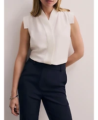 The Fold Women's Bowery Sleeveless Silk Blouse