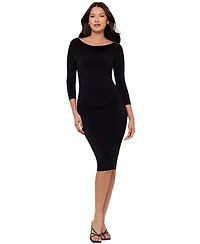 Body by Miraclesuit Women's Solid Rory Boat Neck Dress