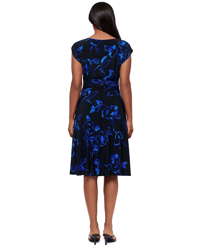 Body by Miraclesuit Women's Floral Print Boat Neck Dress