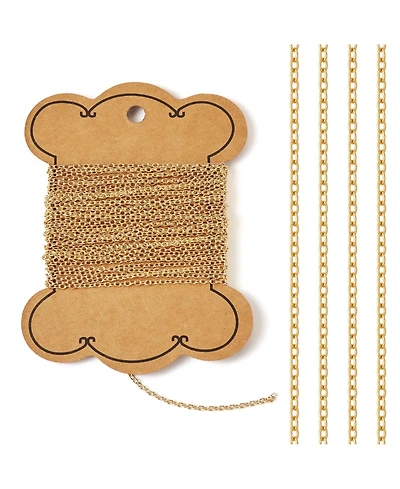 Gnuadz 16.4 feet Heart Link Chains Permanent Necklace Soldered Card Paper