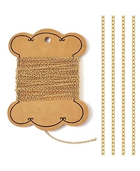 Gnuadz 16.4 feet Heart Link Chains Permanent Necklace Soldered Card Paper