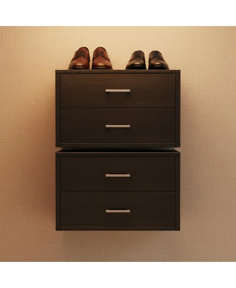 Yigii Stackable Storage Drawers Closet Organizers Fabric 2 Drawer Dresser Bedroom Packs Modern