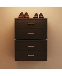 Yigii Stackable Storage Drawers Closet Organizers Fabric 2 Drawer Dresser Bedroom Packs Modern