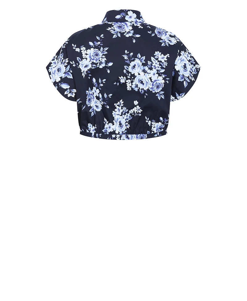 City Chic Women's Vacay Floral Print Shirt