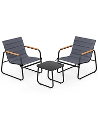 Slickblue Outdoor Bistro Set 3 Piece Fabric Conversation Set